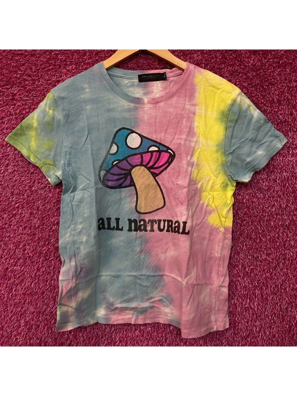 All natural Mushroom Tiedye Tshirt Small